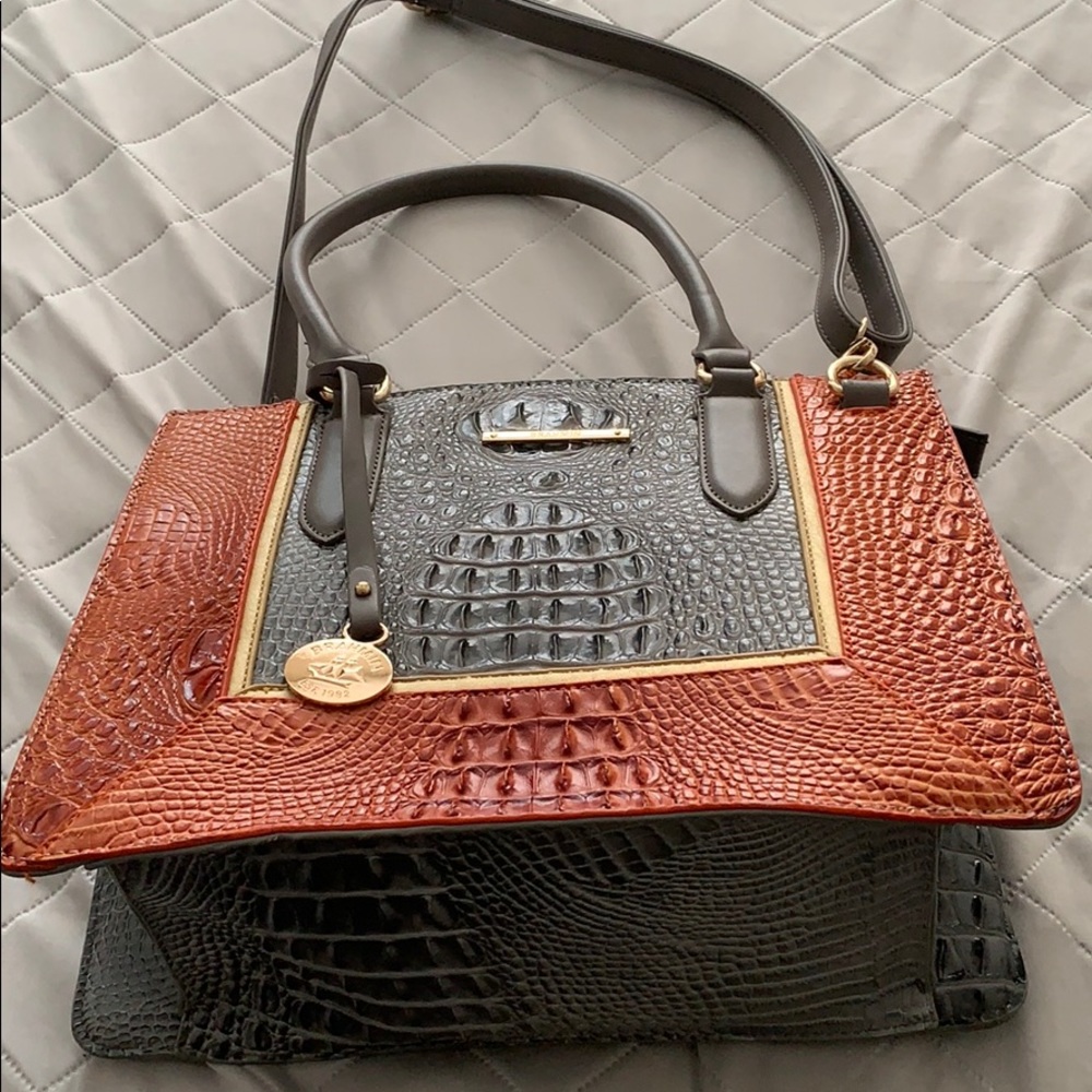 Brahmin bag with matching wallet.